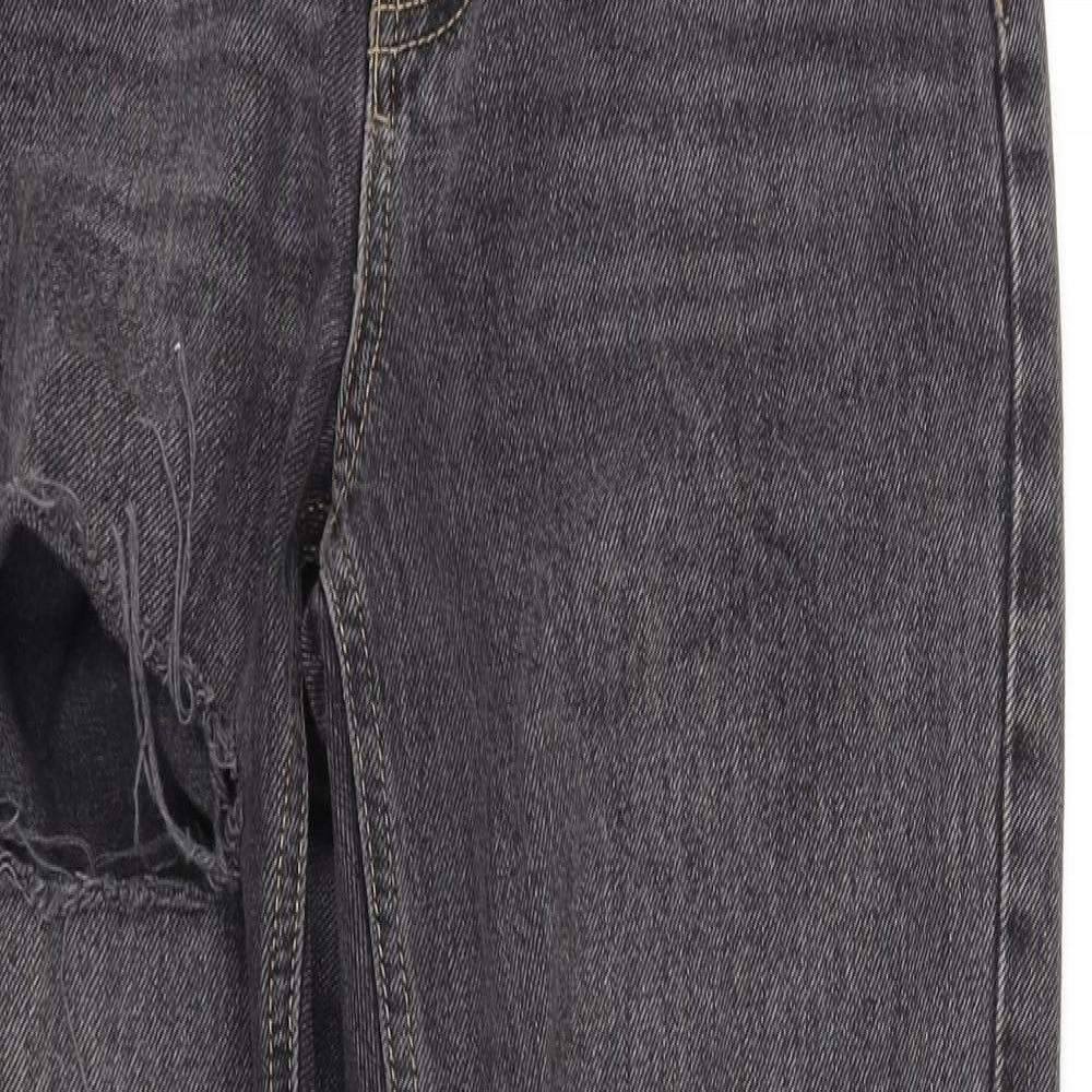 Topshop Womens Grey   Straight Jeans Size M L29 in