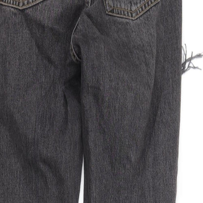 Topshop Womens Grey   Straight Jeans Size M L29 in