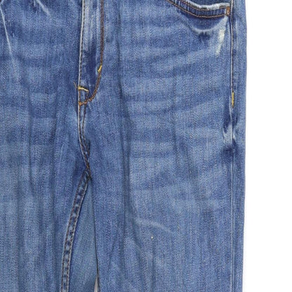 Zara Womens Blue   Straight Jeans Size M L25 in