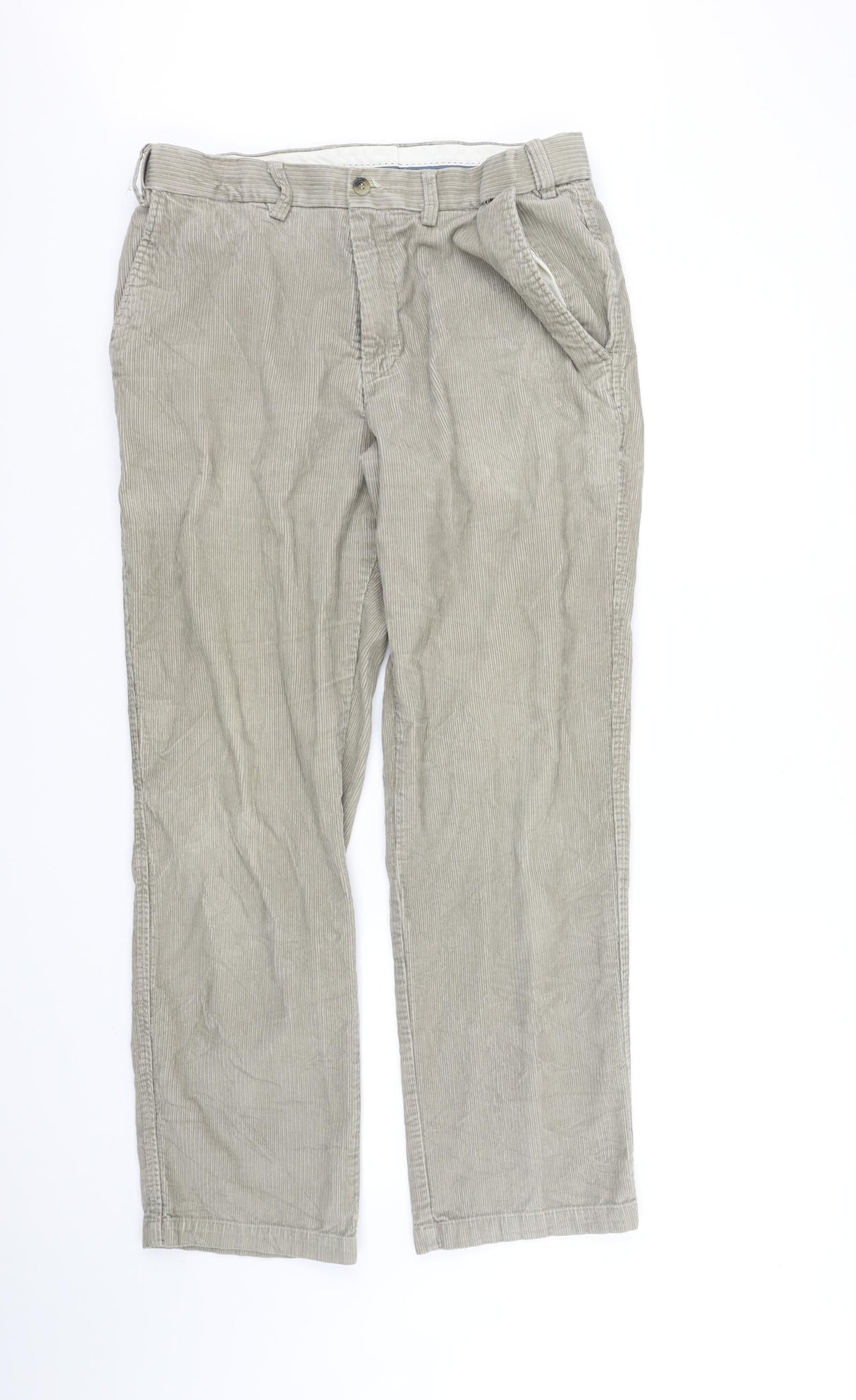 Womens UK Size L Marks and Spencer Regular Fit  Beige Trousers
