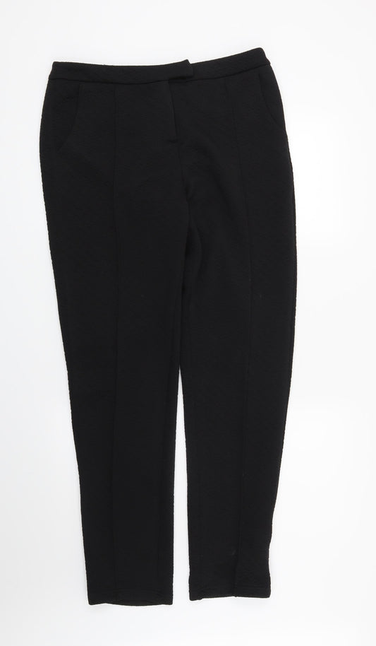 Select Womens Black Geometric  Trousers  Size 14 L31 in