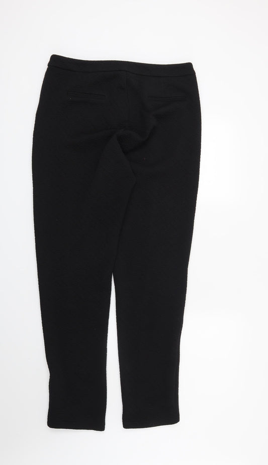 Select Womens Black Geometric  Trousers  Size 14 L31 in