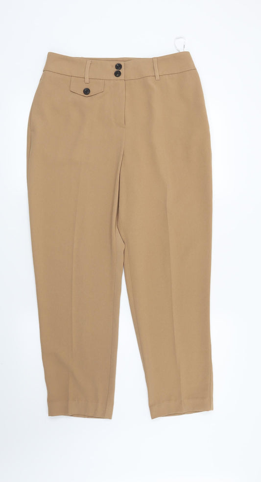 Womens UK Size 12 Dorothy Perkins Regular Fit  Brown Trousers