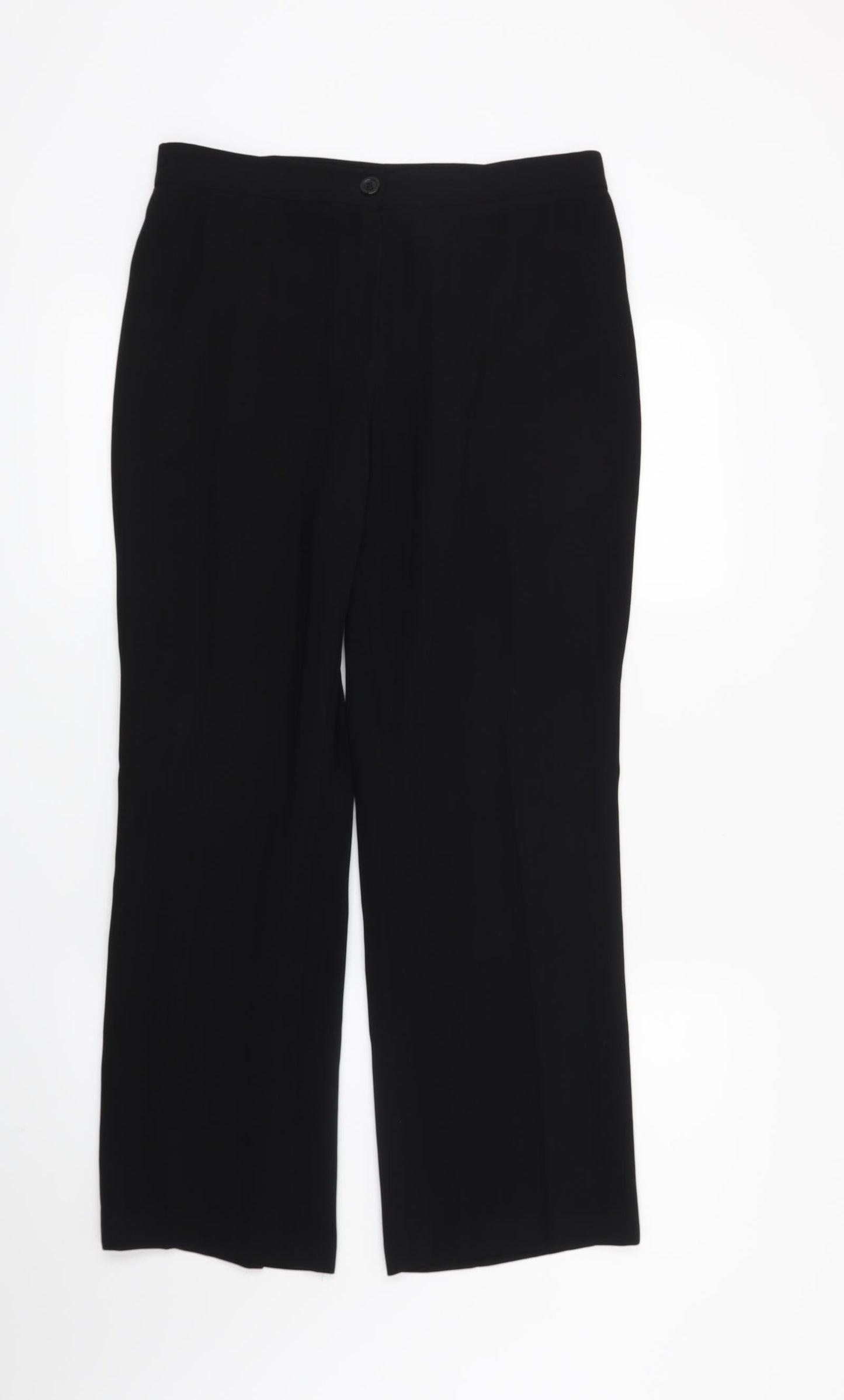 Womens UK Size 12 Marks and Spencer Regular Fit  Black Trousers
