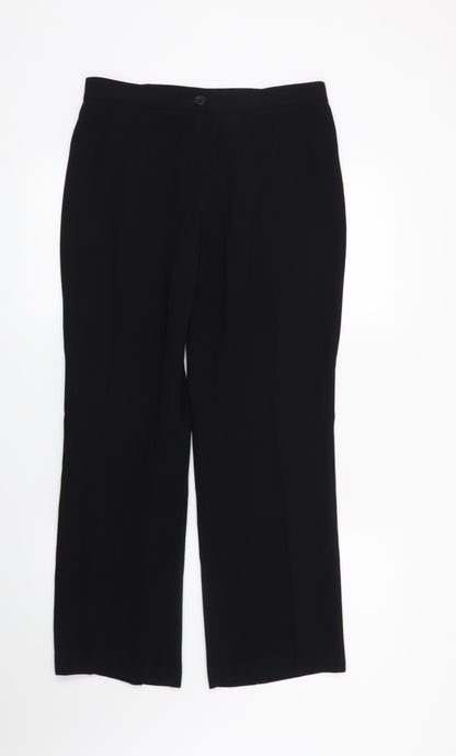 Womens UK Size 12 Marks and Spencer Regular Fit  Black Trousers