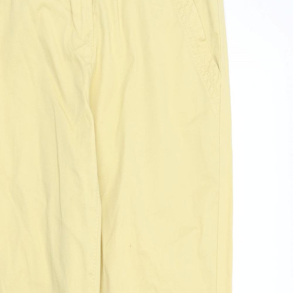 Womens UK Size 6 NEXT Regular Fit Chino Yellow Trousers