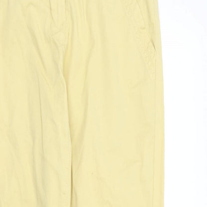 Womens UK Size 6 NEXT Regular Fit Chino Yellow Trousers