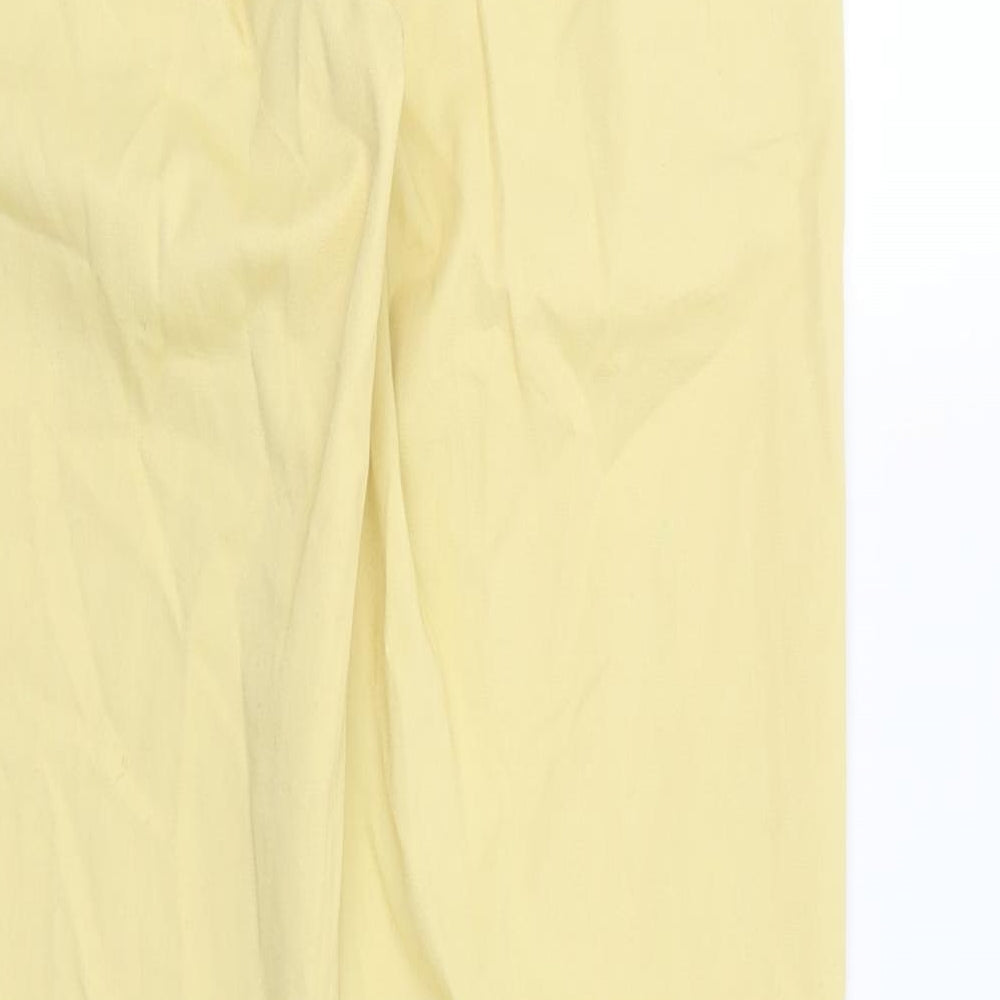 Womens UK Size 6 NEXT Regular Fit Chino Yellow Trousers