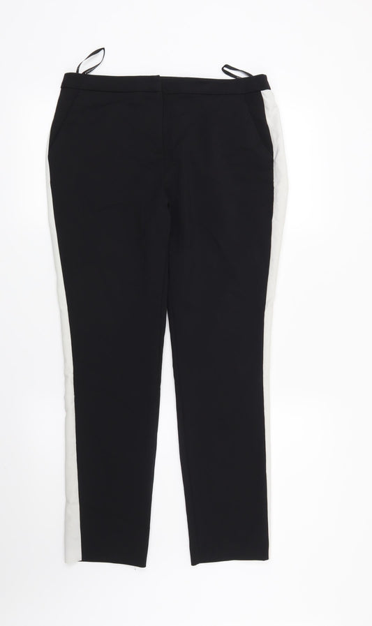 Primark Womens Black Striped  Trousers  Size 12 L27 in
