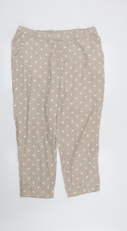 Womens UK Size 16 Bonmarché Regular Fit  Beige Trousers