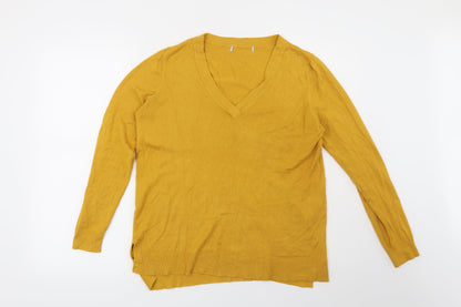 Nutmeg Womens Yellow   Pullover Jumper Size 10