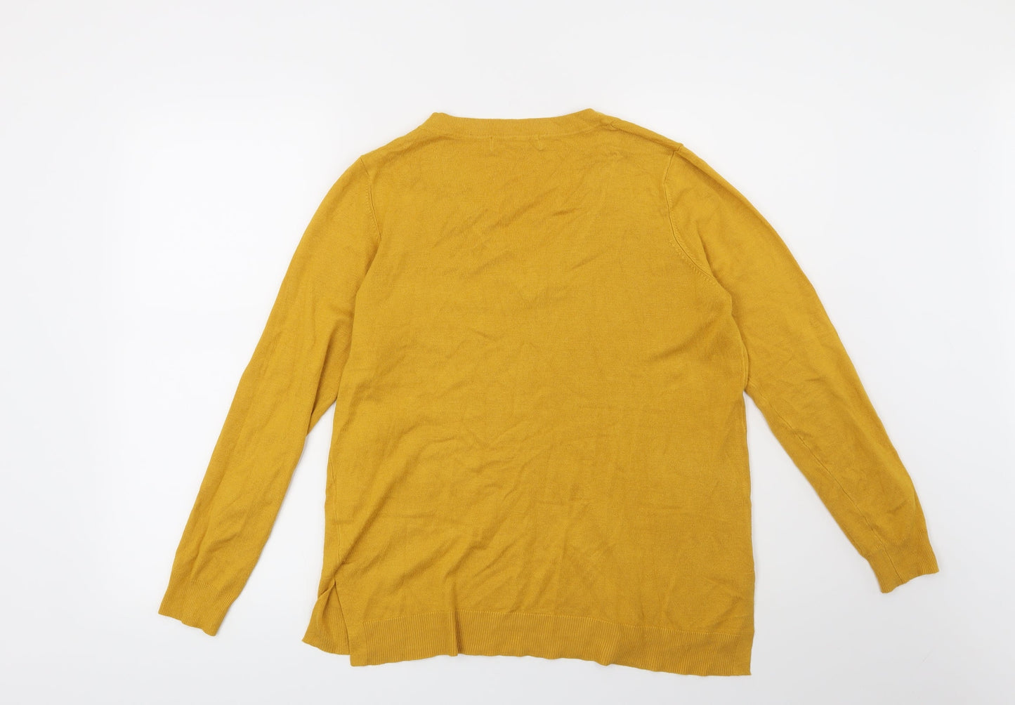 Nutmeg Womens Yellow   Pullover Jumper Size 10