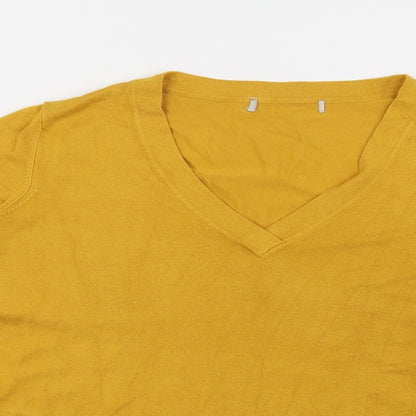 Nutmeg Womens Yellow   Pullover Jumper Size 10