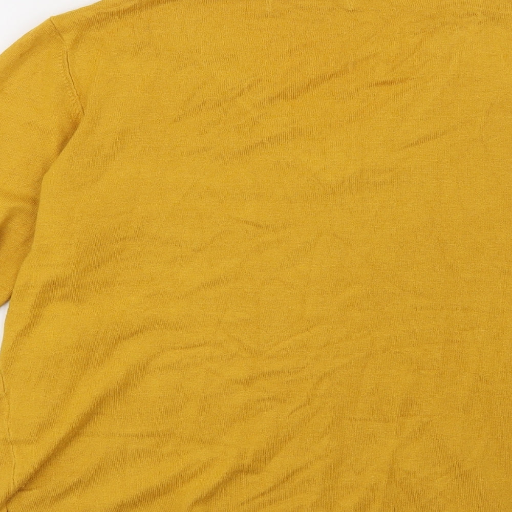 Nutmeg Womens Yellow   Pullover Jumper Size 10