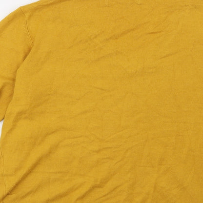 Nutmeg Womens Yellow   Pullover Jumper Size 10