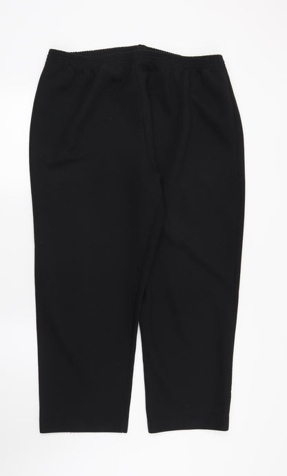 Womens UK Size 24 Preworn Regular Fit  Black Trousers
