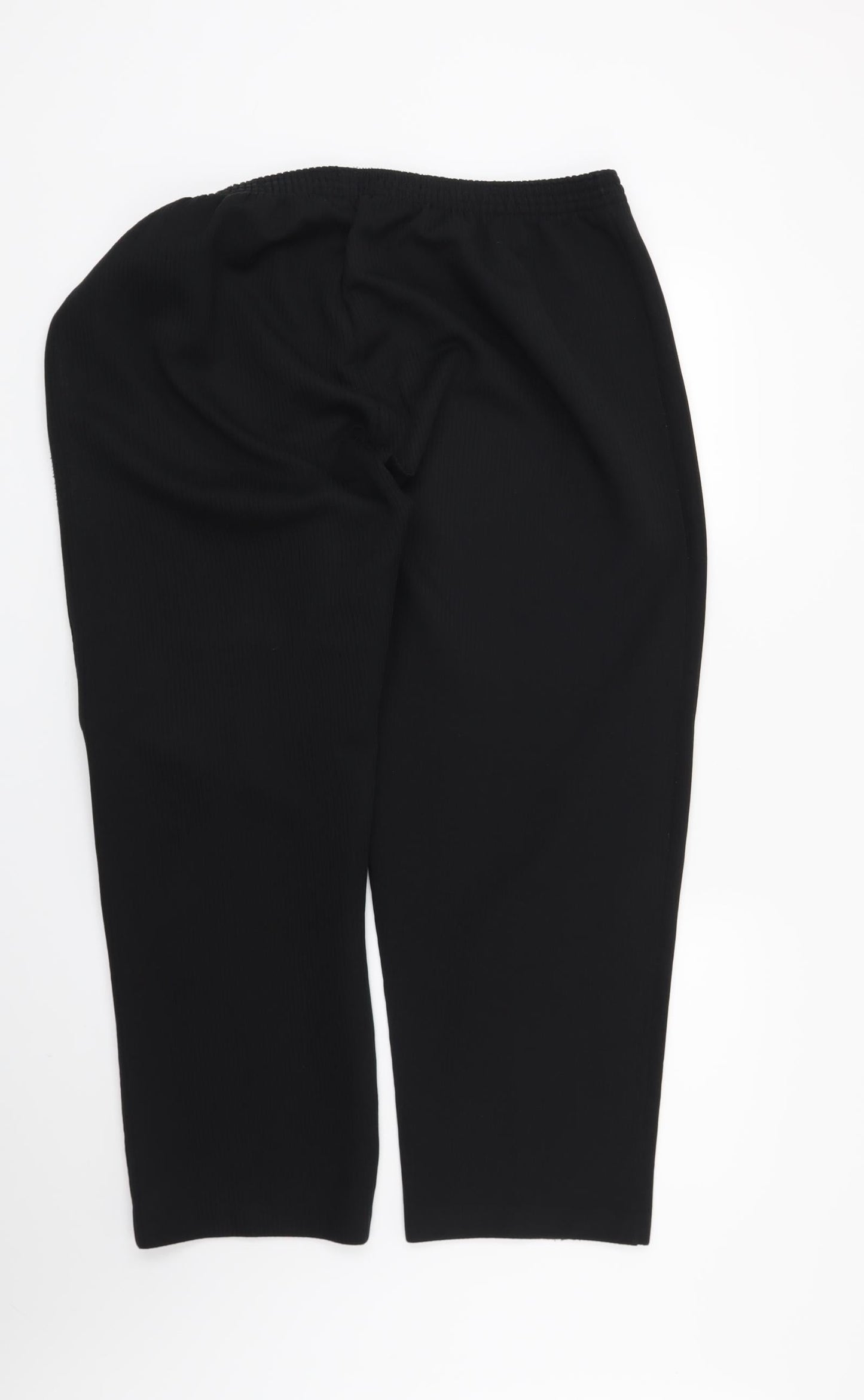 Womens UK Size 24 Preworn Regular Fit  Black Trousers