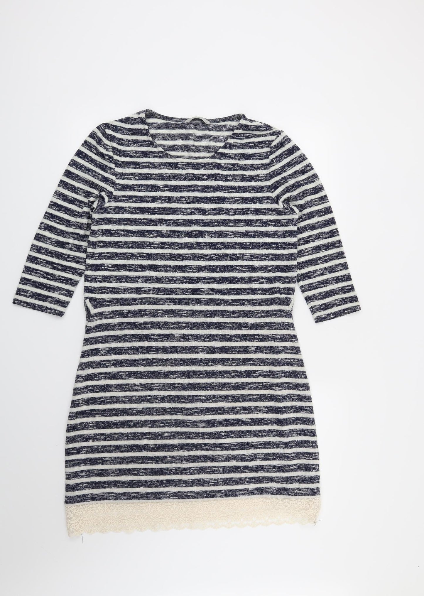 TU Womens Blue Striped  Jumper Dress  Size 10