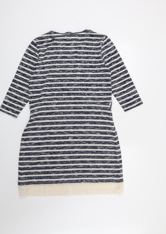TU Womens Blue Striped  Jumper Dress  Size 10