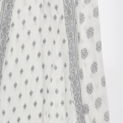 Atmosphere Womens White Geometric  Trousers  Size 12 L29 in