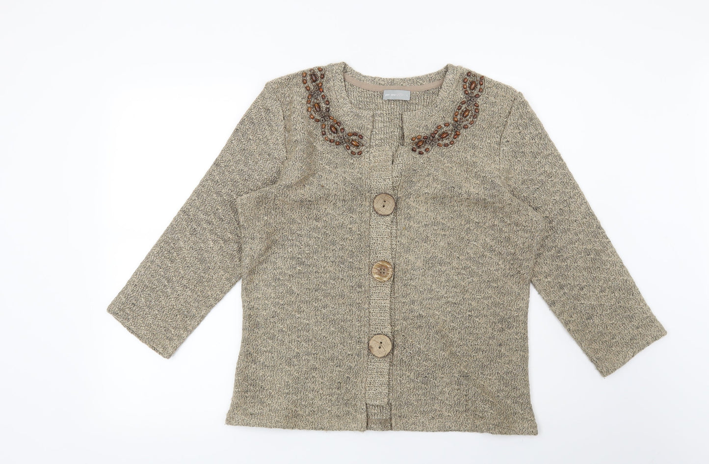 Per Una Womens Beige   Cardigan Jumper Size L