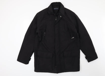 Mens UK Size S Preworn Black Overcoat