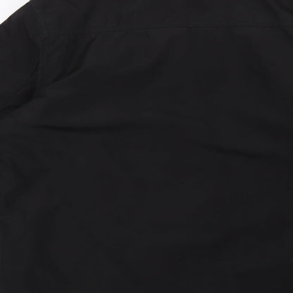 Mens UK Size S Preworn Black Overcoat