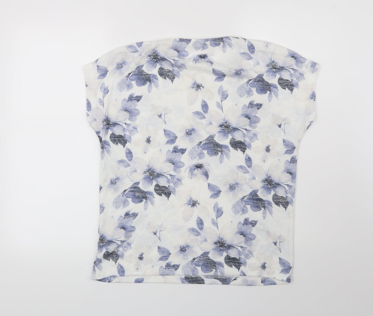 Tu Womens White Floral  Pullover Jumper Size 8