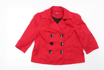 F&F Womens Red   Jacket Blazer Size 12