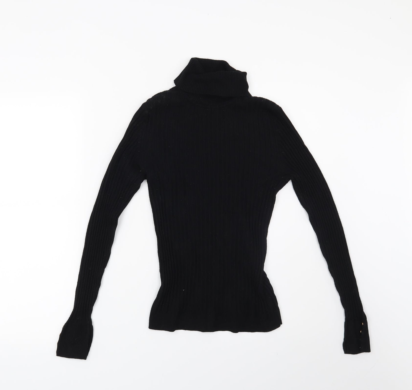 New Look Womens Black Striped  Pullover Jumper Size 12