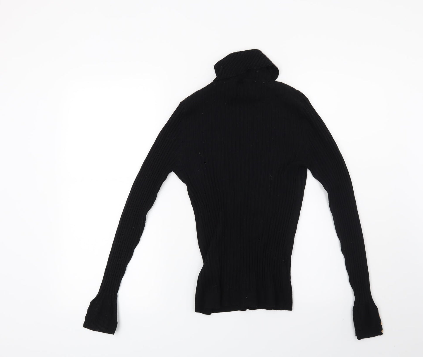 New Look Womens Black Striped  Pullover Jumper Size 12