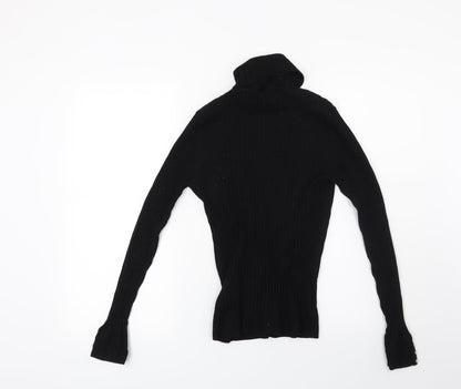 New Look Womens Black Striped  Pullover Jumper Size 12