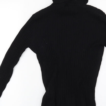 New Look Womens Black Striped  Pullover Jumper Size 12
