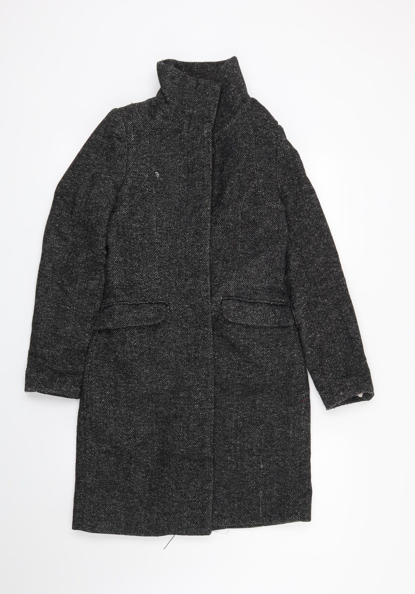 Womens UK Size 6 H&M Black Overcoat