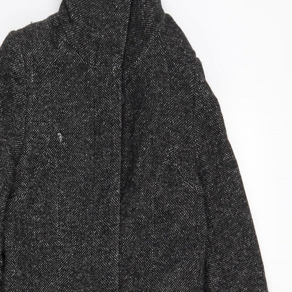Womens UK Size 6 H&M Black Overcoat