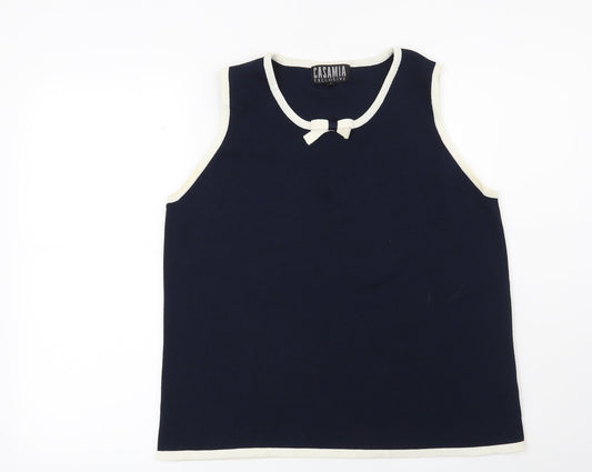 Womens UK Size L Casamia Blue Basic Blouse