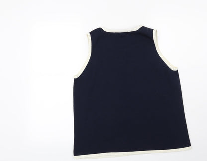 Womens UK Size L Casamia Blue Basic Blouse