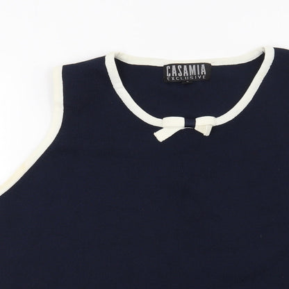 Womens UK Size L Casamia Blue Basic Blouse