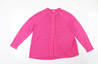 Preworn Womens Pink   Cardigan Jumper Size 20