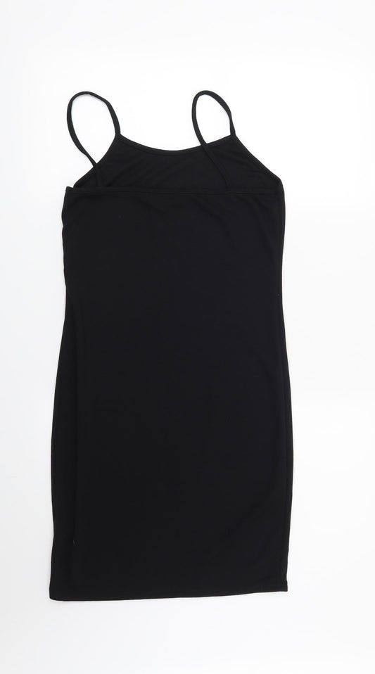 Preworn Womens Black   T-Shirt Dress  Size 10
