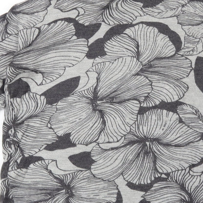 Marks & Spencer Womens Grey Floral  Pullover Jumper Size S