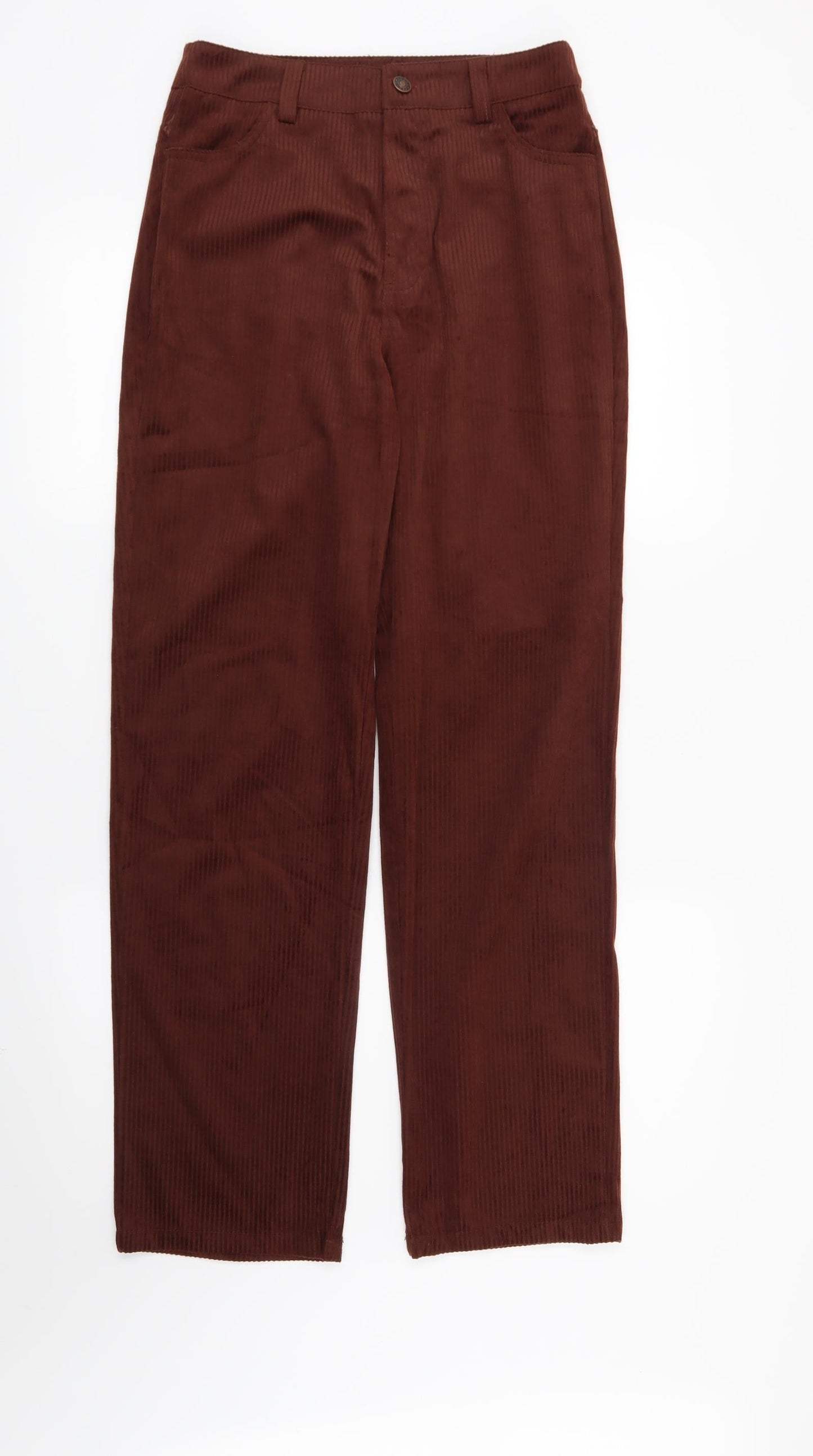 Womens UK Size 8 Preworn Regular Fit  Brown Trousers