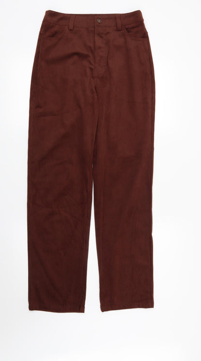 Womens UK Size 8 Preworn Regular Fit  Brown Trousers