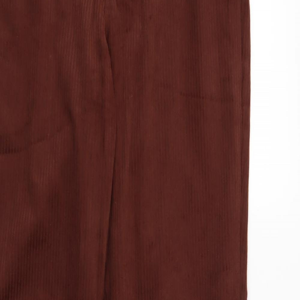 Womens UK Size 8 Preworn Regular Fit  Brown Trousers
