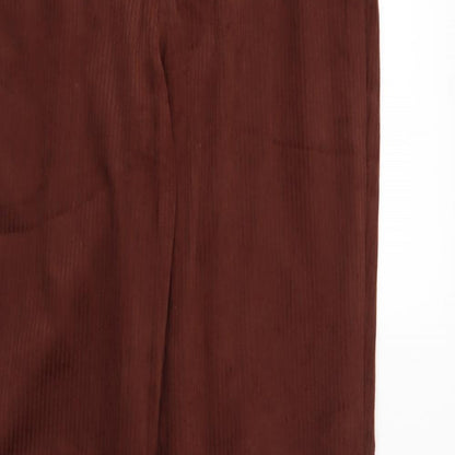 Womens UK Size 8 Preworn Regular Fit  Brown Trousers