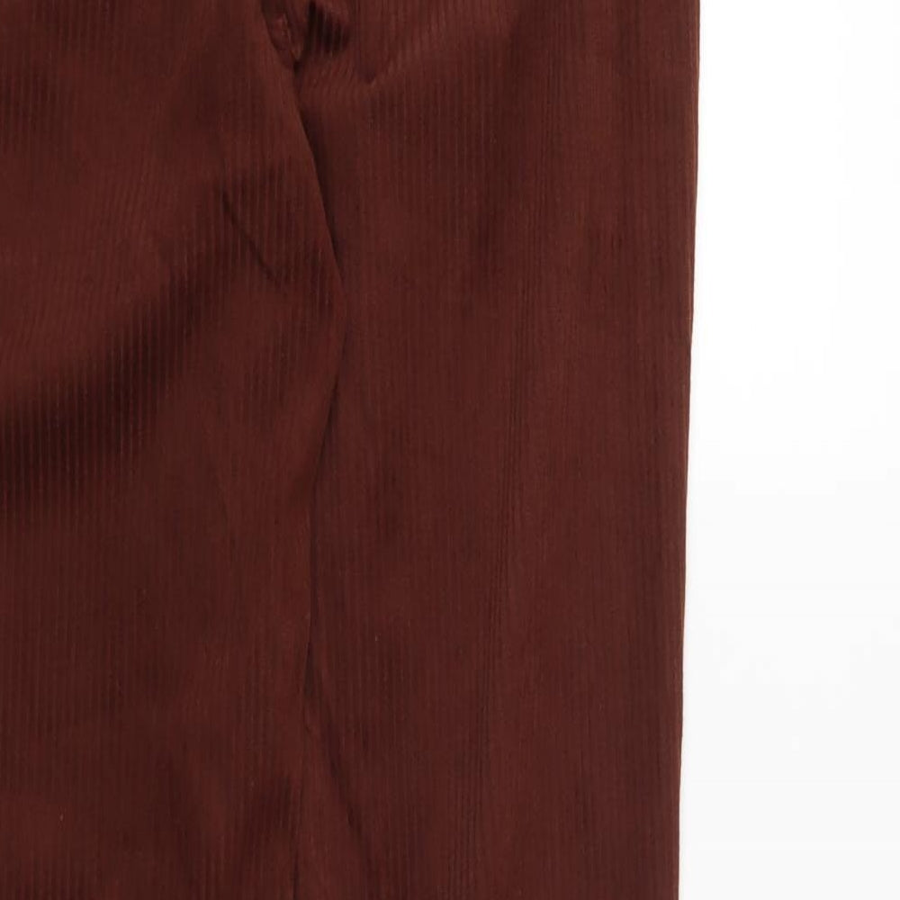 Womens UK Size 8 Preworn Regular Fit  Brown Trousers