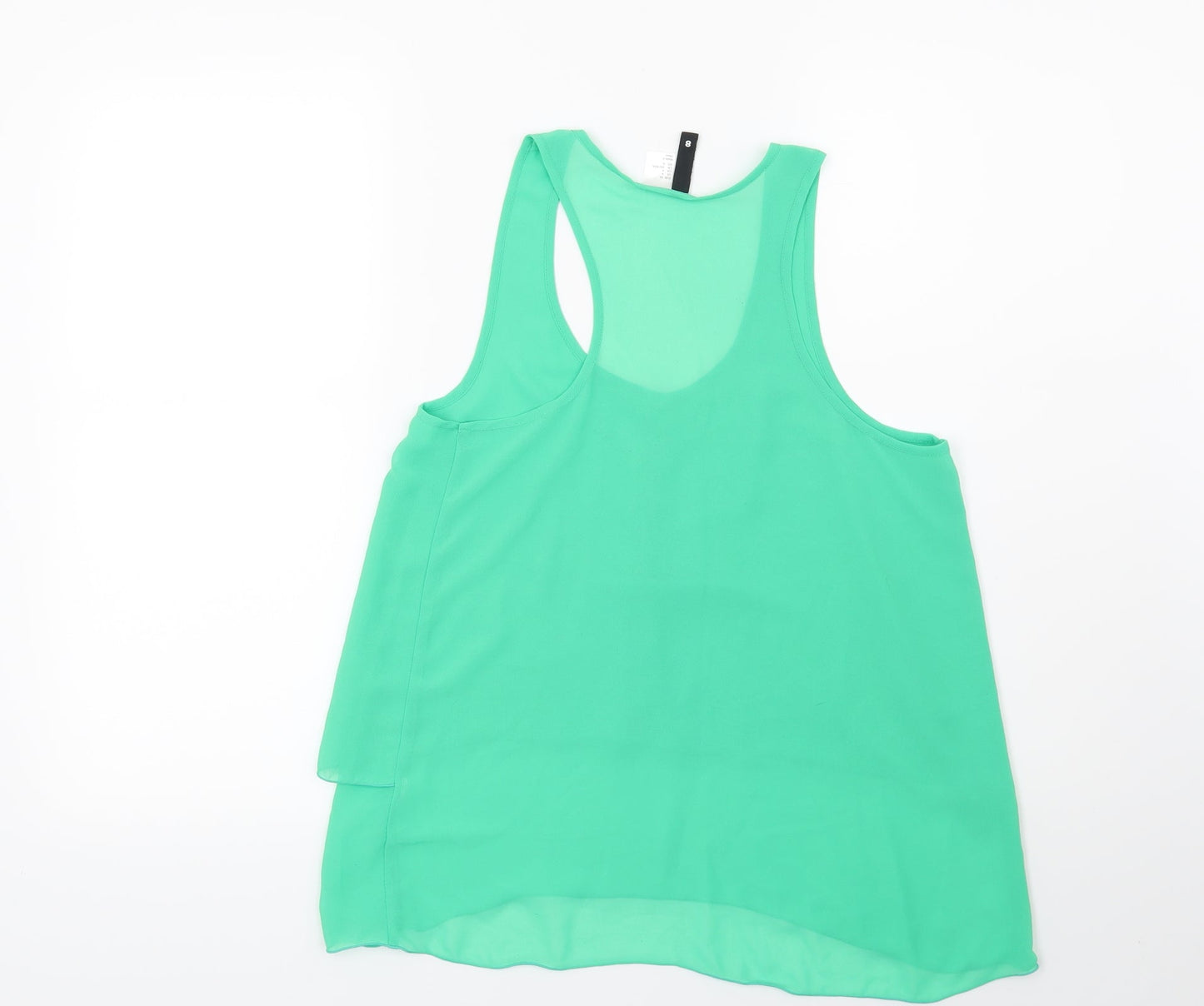 Womens UK Size 8 H&M Green Basic Blouse