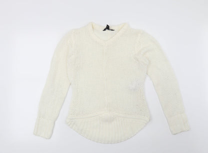 Miso Womens White   Pullover Jumper Size 10
