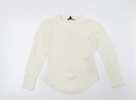 Miso Womens White   Pullover Jumper Size 10
