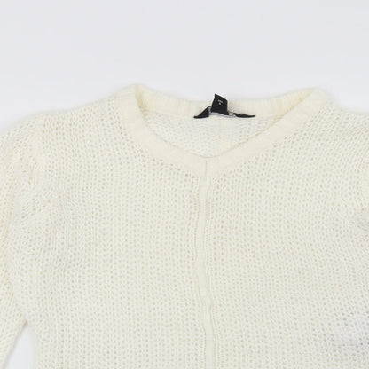 Miso Womens White   Pullover Jumper Size 10